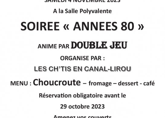 SOIRÉE "ANNÉES 80"