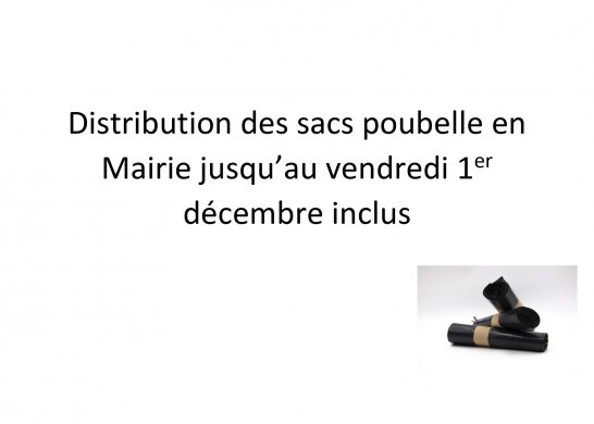 Distribution sacs poubelle