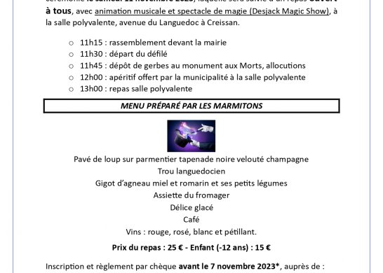 CEREMONIE DU 11 NOVEMBRE 2023