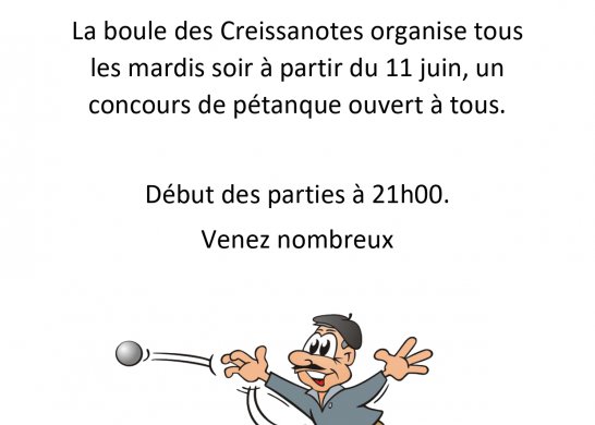 CONCOURS PETANQUE 2024
