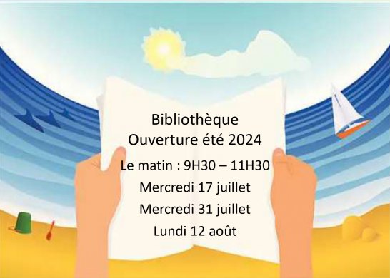 HORAIRES D'ÉTÉ BIBLIOTHÈQUE CREISSAN