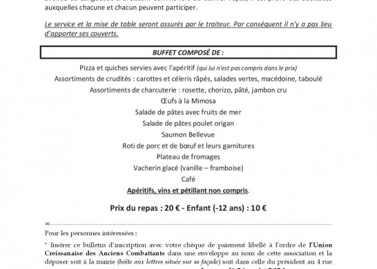 Repas de rentrée