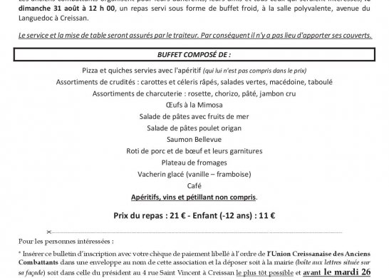 Repas rentrée 2025